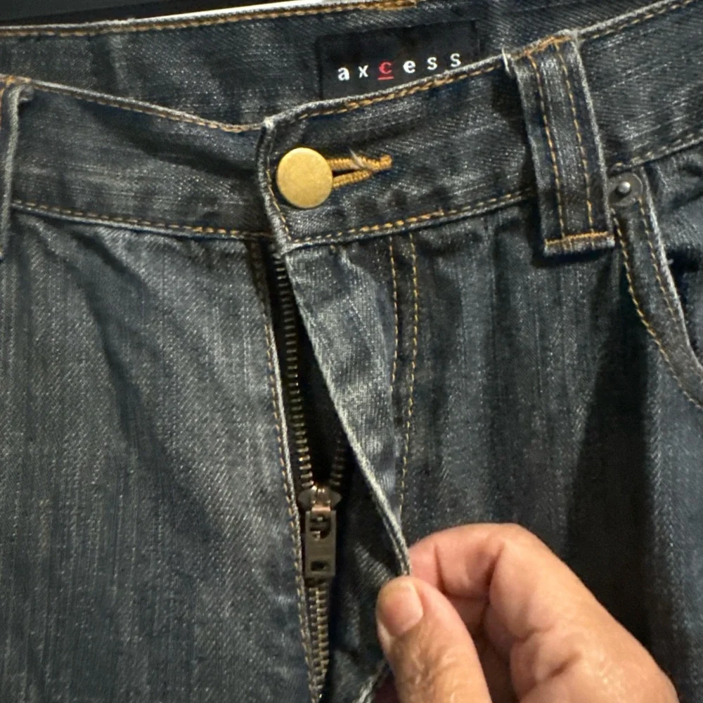 Axcess Relaxed Fit Dark Blue Jeans - Picture 2 of 5
